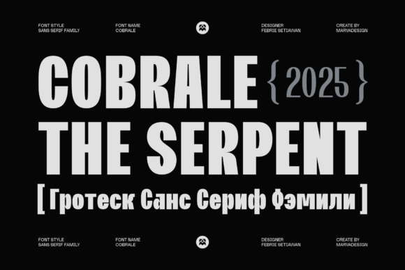 Cobrale: A Sharp, Confident Sans Serif for Real Work