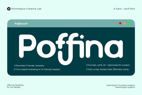 Poffina: A Playful, Warm Sans Serif for Thoughtful Editorial Design