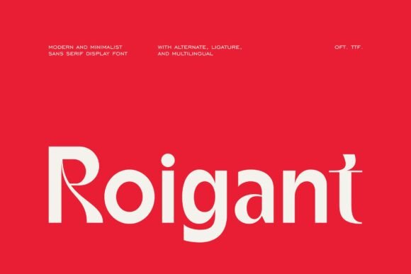 Roigant: A Modern Sans Serif Font That Elevates Small Business Branding