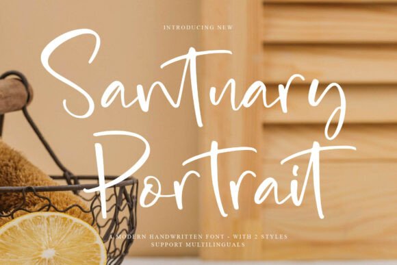 Santuary Portrait: A Warm, Readable Script Font for Handmade Brands